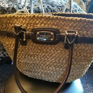 Michael Korea Straw Handbag